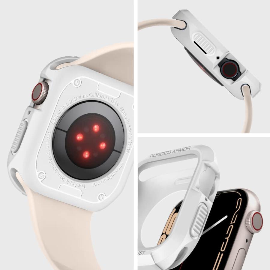Spigen Apple Watch ケース 45mm | 44mm 【 Series 8 / SE 2 /Series 7 / SE 対応 】 062CS24471 (ホワイト)｜cuttingedgemss｜03