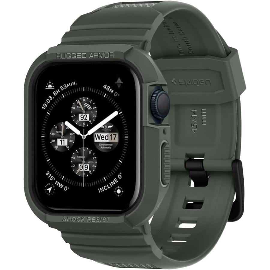 Spigen Apple Watch バンド Series 8 45mm / 44mm 一体型 ケース