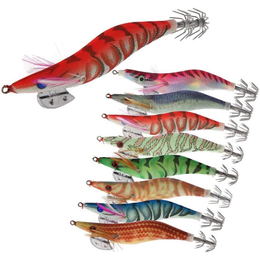 エギ 3.5号 8本セット 餌木 夜光 エギング イカ釣り アオリイカ