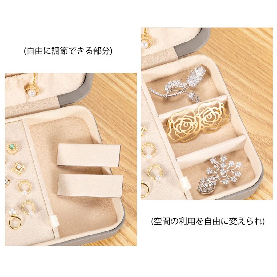 首飾り箱. アクセサリー収納ケース 宝石指輪箱 LANDICI ジュエリーボックス PUレザージュエリーケース 指輪置き 収納