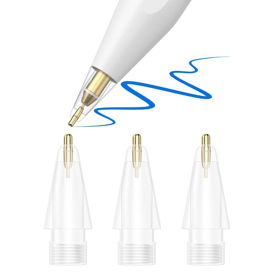KINGONE apple pencil専用ペン先 【業界初！金属製透明型】 アップル 