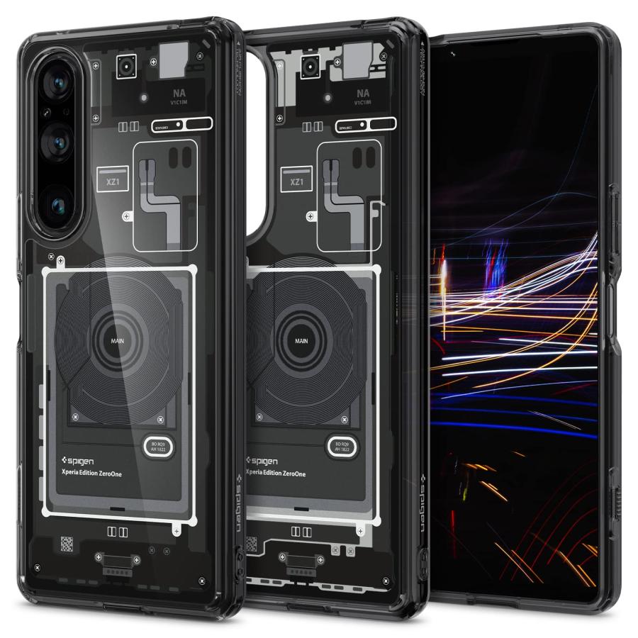 Spigen Xperia 1 V ケース クリア TPU バンパーケース 2重構造 ウルトラ・ハイブリッド ACS06205 (ゼロ・ワン
