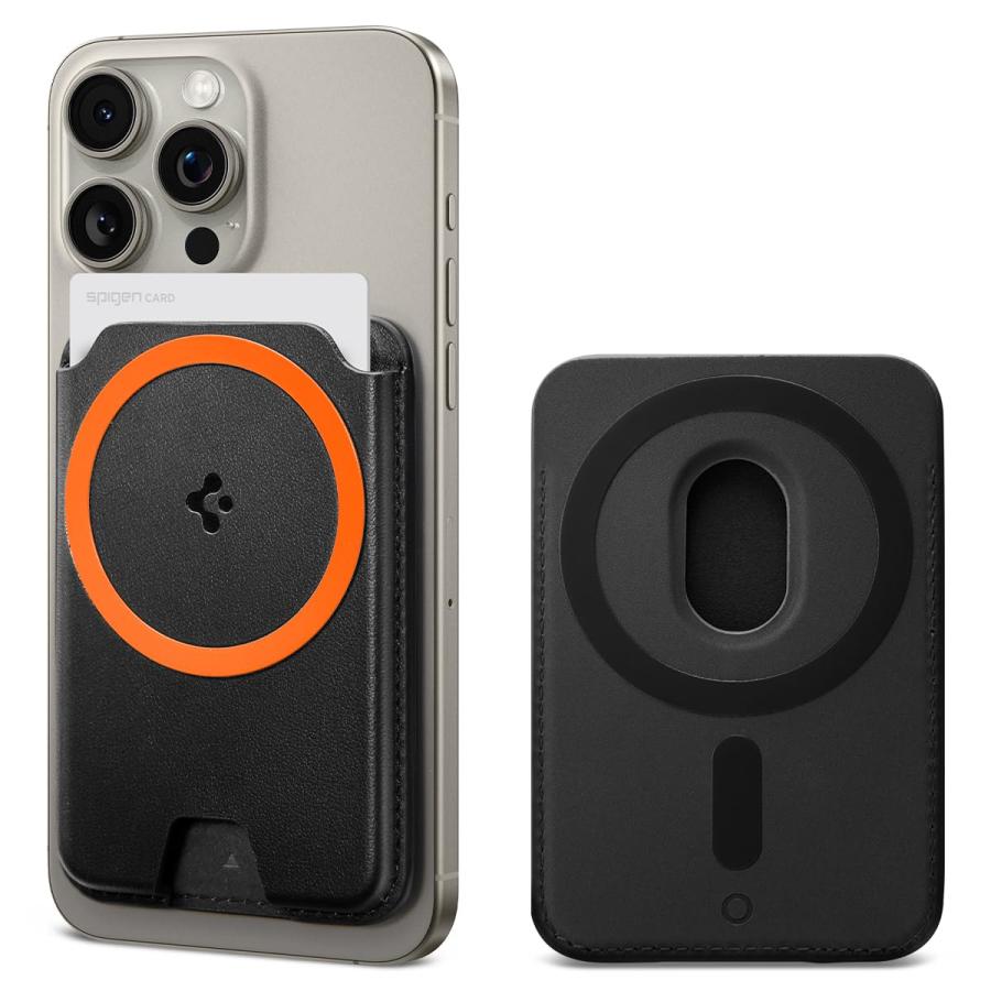 Spigen] MagSafe対応 カードケース マグネット内臓 磁気シールド マグ