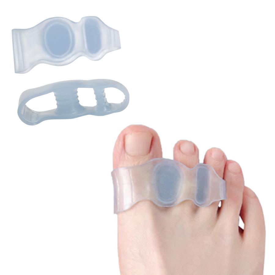 母趾 サポーター 足の指を広げるグッズ ぷにぷにシリコン 足指 サポーター 固定型 足指 広げる ズレない 男性女性 フリーサイズ | 