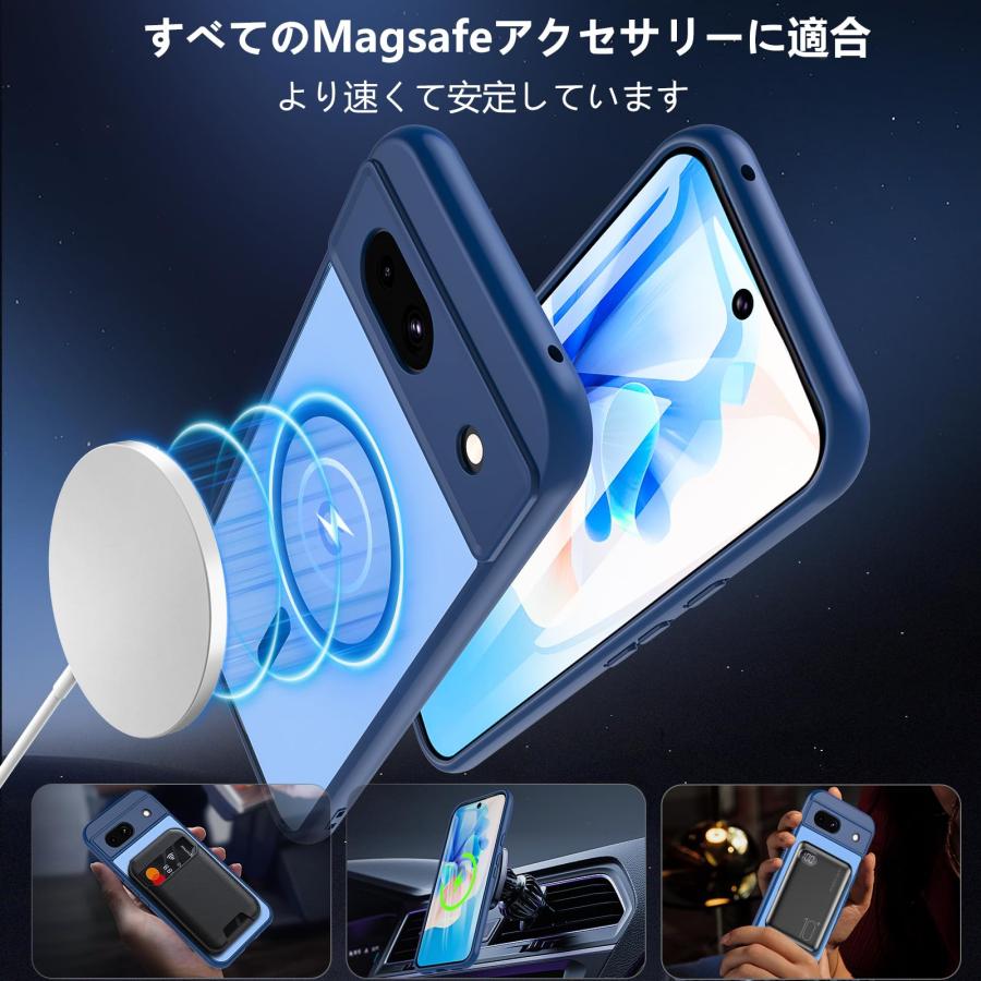 Google Pixel 8a ケース【ガラスフィルム付き・MagSafe対応】 米軍MIL
