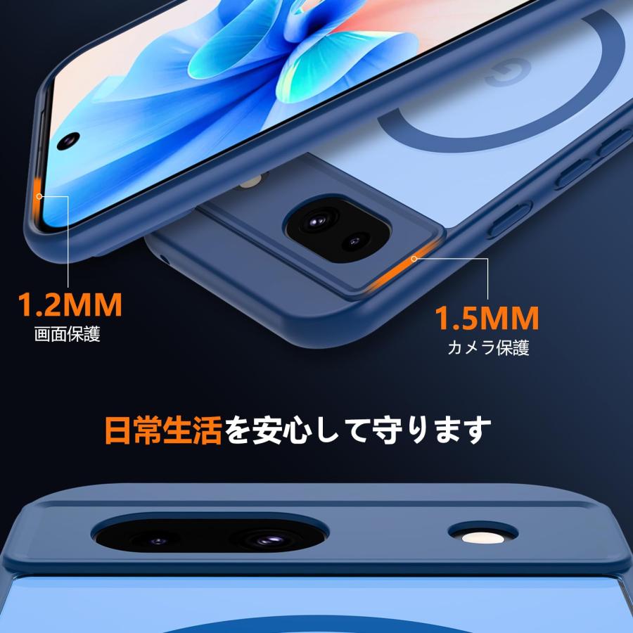 Google Pixel 8a ケース【ガラスフィルム付き・MagSafe対応】 米軍MIL