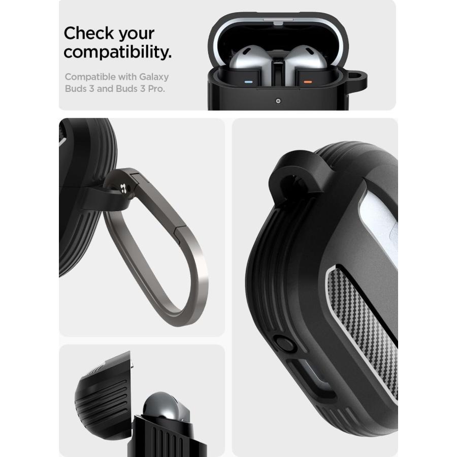Galaxy Buds3 Pro シルバー Spigenケース付き Spigen Rugged Armor Designed for Samsung Galaxy Buds3 FE