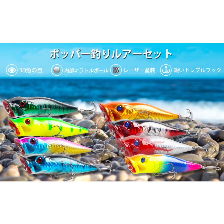 トップウォーター ハードルアー 5個セット　 Blue Blue マリア 楽天市場】ルアー 青物 トップウォーター 釣り具 ポッパー