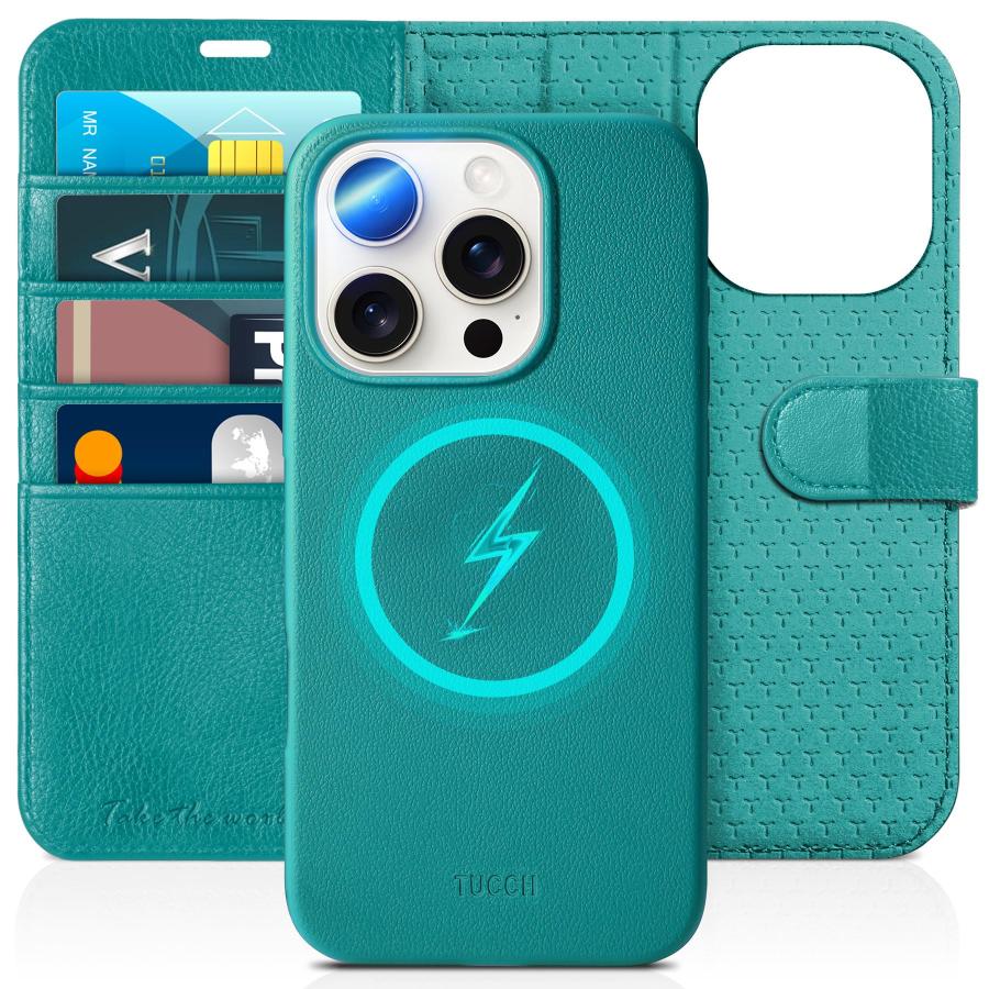 TUCCH iPhone 16 Pro 対応 ケース 手帳型 2 in 1 分離式 カード