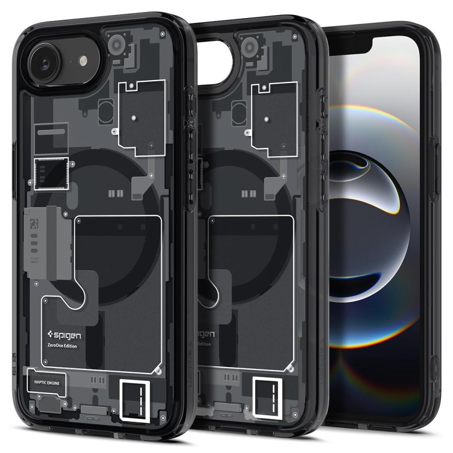 Spigen iPhone 16e ケース 半透明 ストラップホール ウルトラ