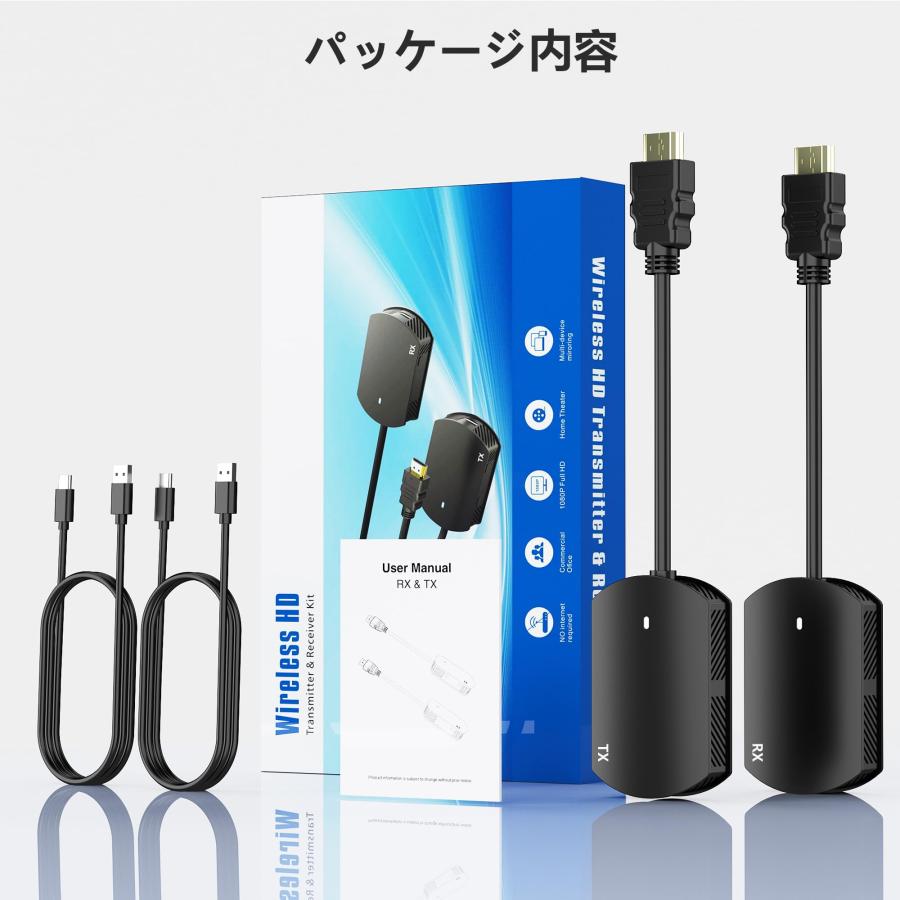 ワイヤレスHDMI 無線 送受信機セット【日本技適認証済】HDMI 無線化