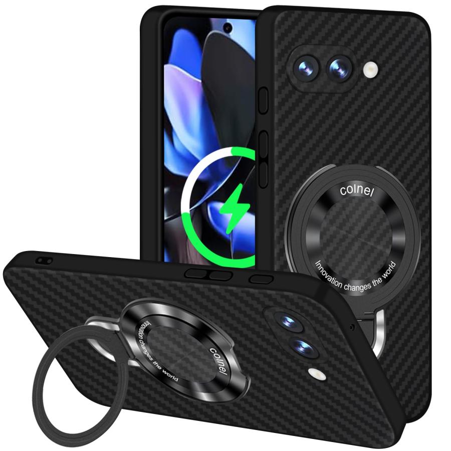 Google Pixel 9a ケース TPU Magsafe対応 リング付き 車載ホルダー