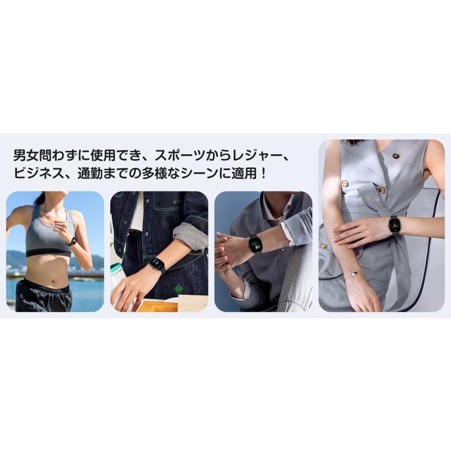 GRV スマートウォッチ iPhone アンドロイド対応 通話機能付き 2025新登場長持ちバッテリー Line 着信通知 IP68防水 日本語アプリ 説明書 ブラック |  | 06