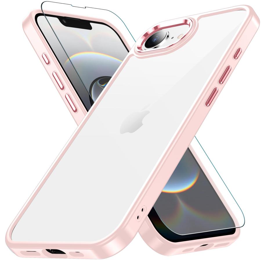 iPhone 16e ケース 耐衝撃 ガラスフィルム付き 米軍MIL規格 ワイヤレス