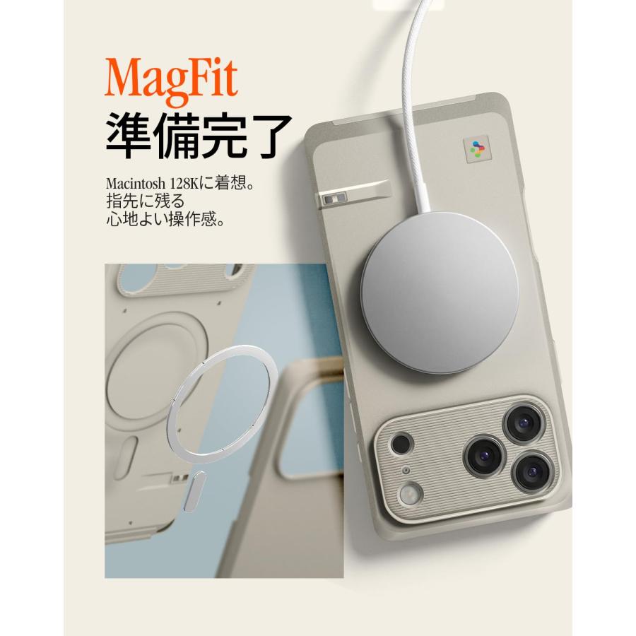 Spigen iPhone 17 Pro ケース 初代Mac風 ACS10479 Spigen（シュピゲン） Spigen iPhone 17 Pro ケース MagSafe対応