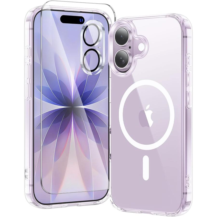 Kingbus iPhone 17 ケース MagSafe対応 3点セット強化ガラスフィルム+