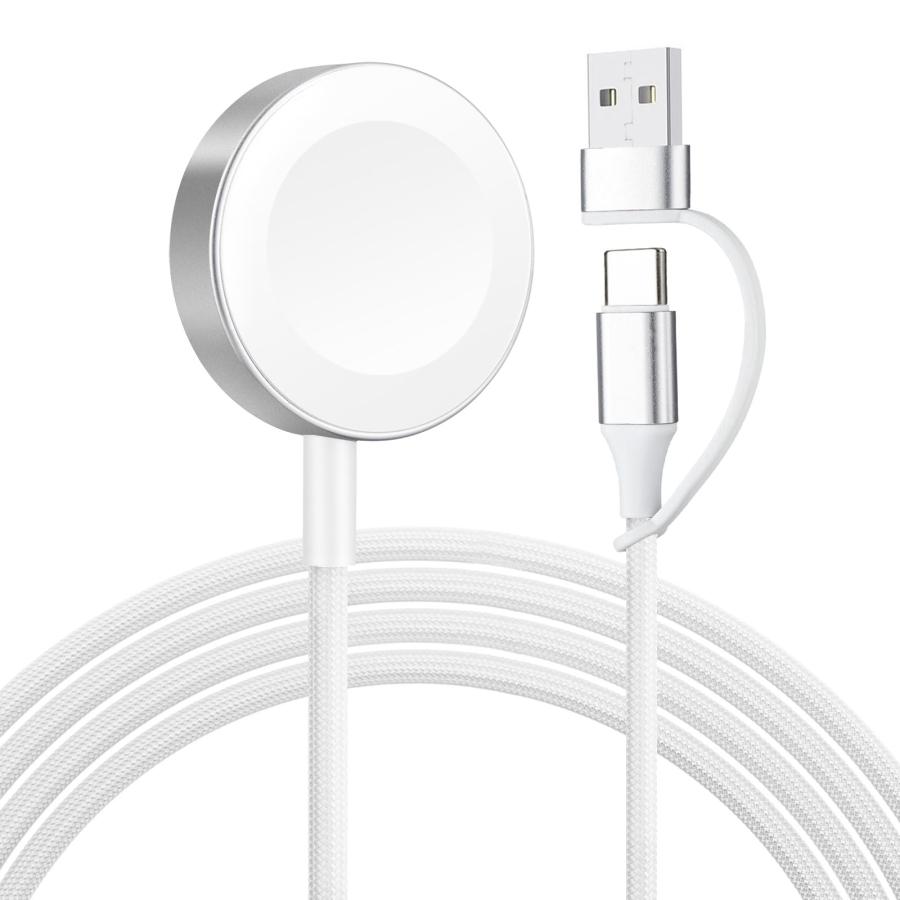 2026新設計】POLINK 2in1 USB A+C for Apple Watch 充電ケーブル