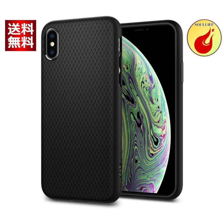 【Spigen】 iPhone XS ケース/iPhone X ケース 5.8インチ TPU 米軍MIL規格取得 耐衝撃 リキッド・エアー