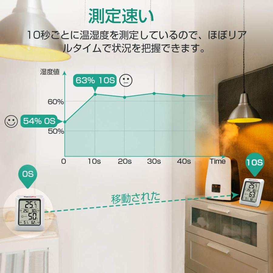 ThermoPro湿度計 デジタル温湿度計 室内温度計 最高最低温湿度表示 TP50｜cuttingedgemss｜04