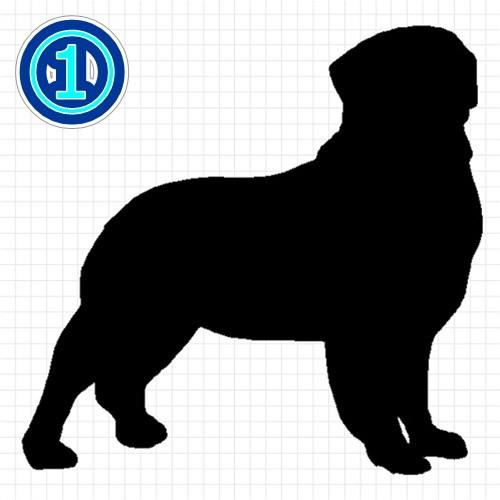 ゴールデンレトリーバー 犬 シルエット ステッカー : カッティング