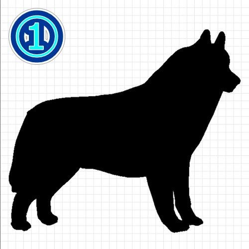 シベリアンハスキー 犬 シルエット ステッカー プレゼント付 0041 カッティングソウル 通販 Yahoo ショッピング