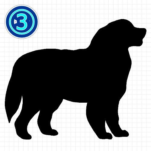バーニーズマウンテンドッグ 犬 シルエット ステッカー : カッティング