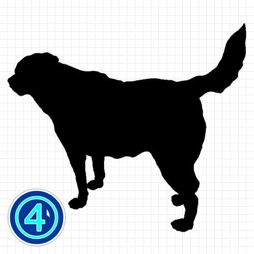 ラブラドールレトリーバー 犬 シルエット ステッカー プレゼント付 0105 カッティングソウル 通販 Yahoo ショッピング