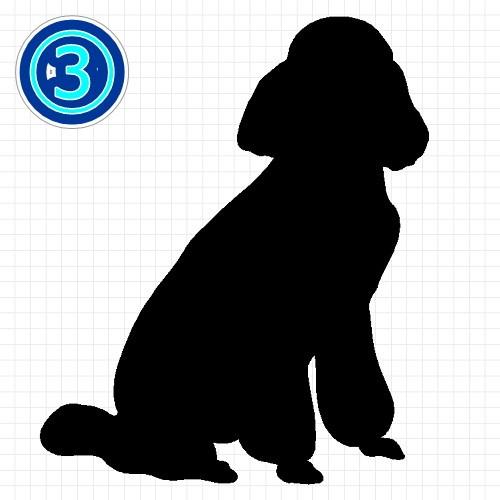 スタンダードプードル 犬 シルエット ステッカー プレゼント付 0405 カッティングソウル 通販 Yahoo ショッピング