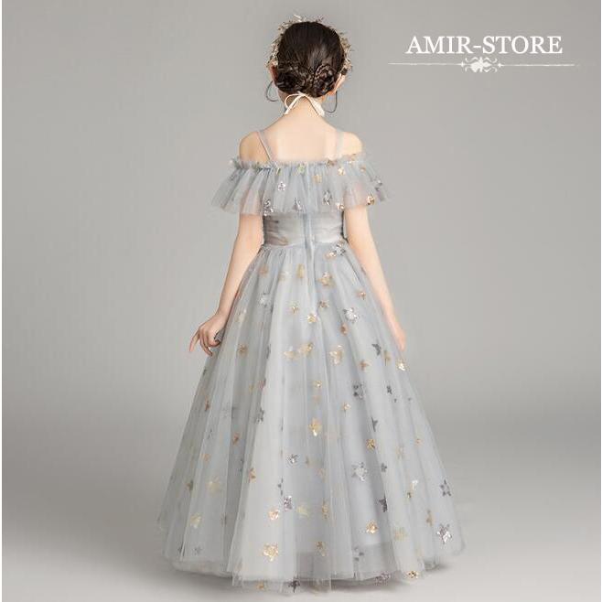 子供ドレス ピアノ発表会結婚式キッズフォーマルドレスワンピース ロングドレス 子供服 女の子フラワーガール花柄 演出服【amir-store】|cutyandy|04
