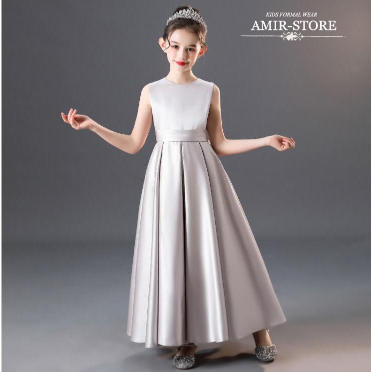 美品　160シルバーオフショルダーフォーマルドレス　中学生 豪華ドレス フォーマルドレス 子供ドレス ジュニアドレス