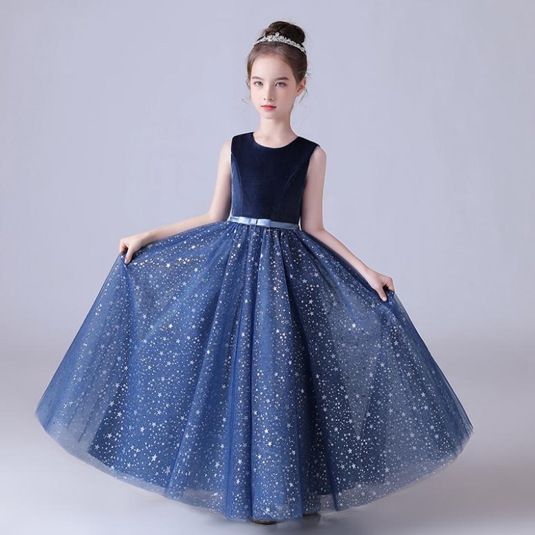 子供ドレス 発表会ドレス 豪華ドレス フォーマル  ロング ジュニア  女の子 ピアノ発表会 七五三 結婚式  女の子ドレス 子どもドレス 子供ワンピース 子供 ワンピース