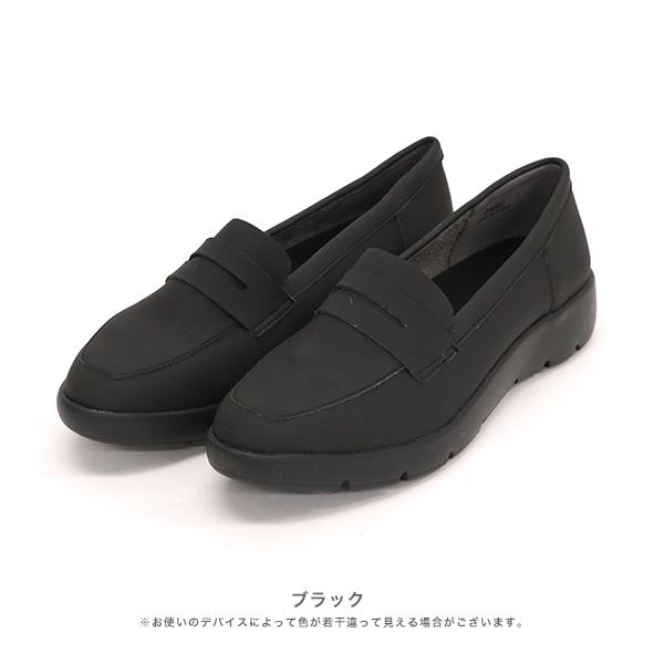 No.174601-2 newmo(ニューモ) クラリーノ ストレッチ 厚底ローファー