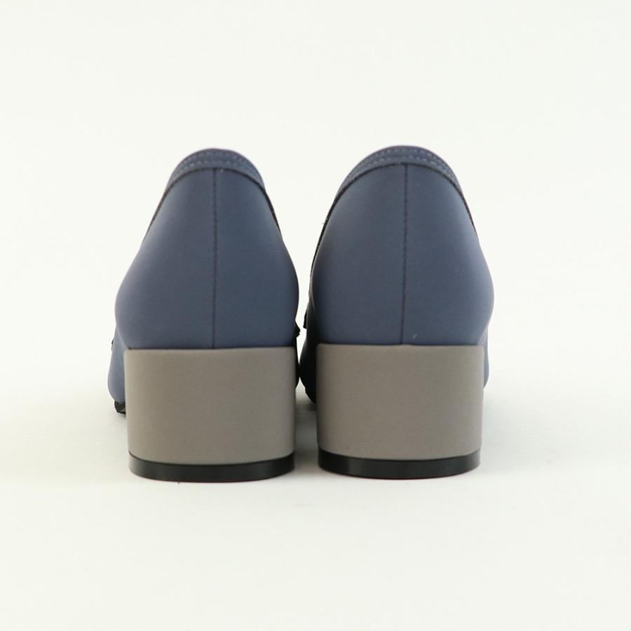 No.229602 newmo ニューモ ストレッチ スクエアカットパンプス 3e 甲高