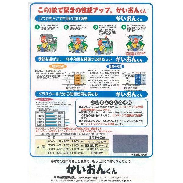 矢澤産業　660　ボンネット吸音断熱材　かいおんくん　軽自動車用｜cvskumamoto｜02