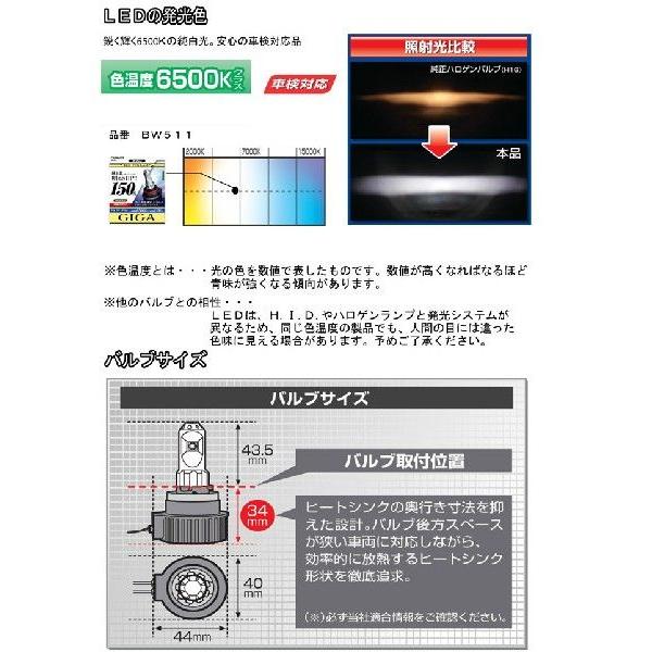 カーメイト BW511 LEDフォグランプバルブ X-Focus H8/H11/H16 : カー