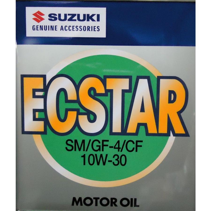 スズキ純正 ECSTAR エンジンオイル SM 10W30 3L : カー