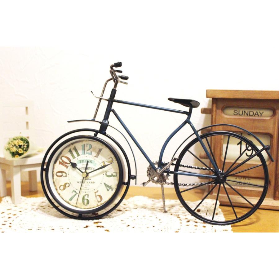 置時計 自転車 モチーフ 時計 レトロ アンティーク インテリア