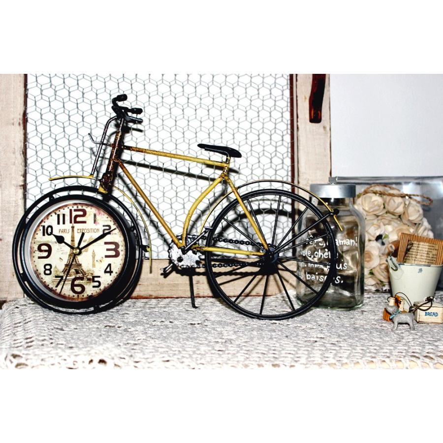 置時計 自転車 モチーフ 時計 レトロ アンティーク調 インテリア時計 