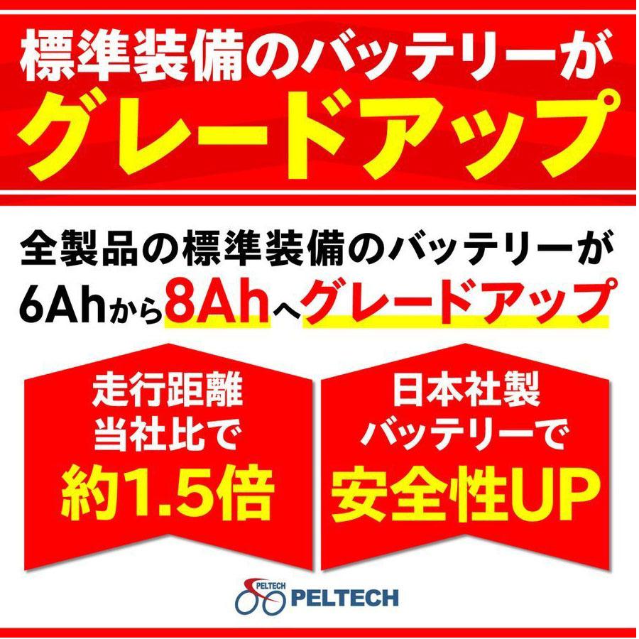 送料無料 電動アシスト 自転車 アルミ 24/20インチ  子供乗せ対応電動自転車 シマノ 内装3段変速 PELTECH ペルテック TDH-408L メーカー直送 完成車｜cw-trinity｜06