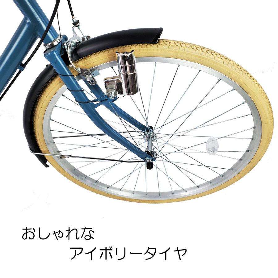 自転車 【完全組立】 おしゃれ シティサイクル レトロ ２６インチ 通学車 TRINITYplus｜cw-trinity｜15