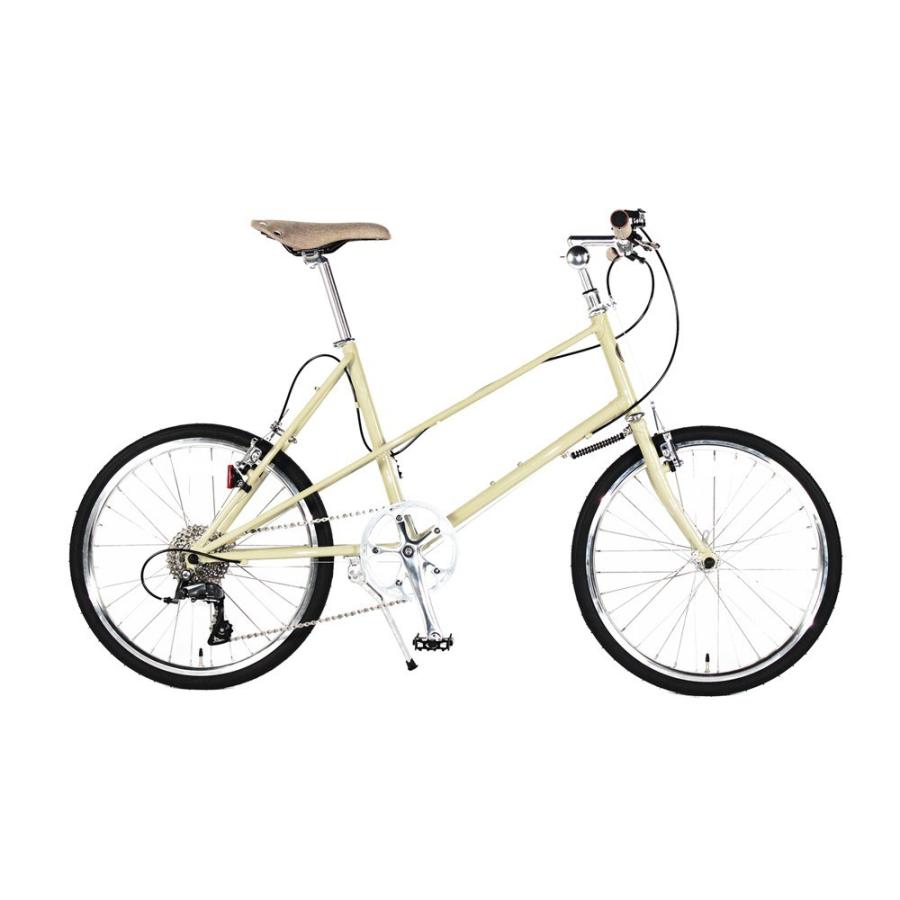 E592★　18800円★　ミニベロ中古自転車 【20インチ　白　シングルスピード　クロモリフレーム 】 自転車 【完全組立】 20インチ ミニベロ レトロ おしゃれ 外装8段変速