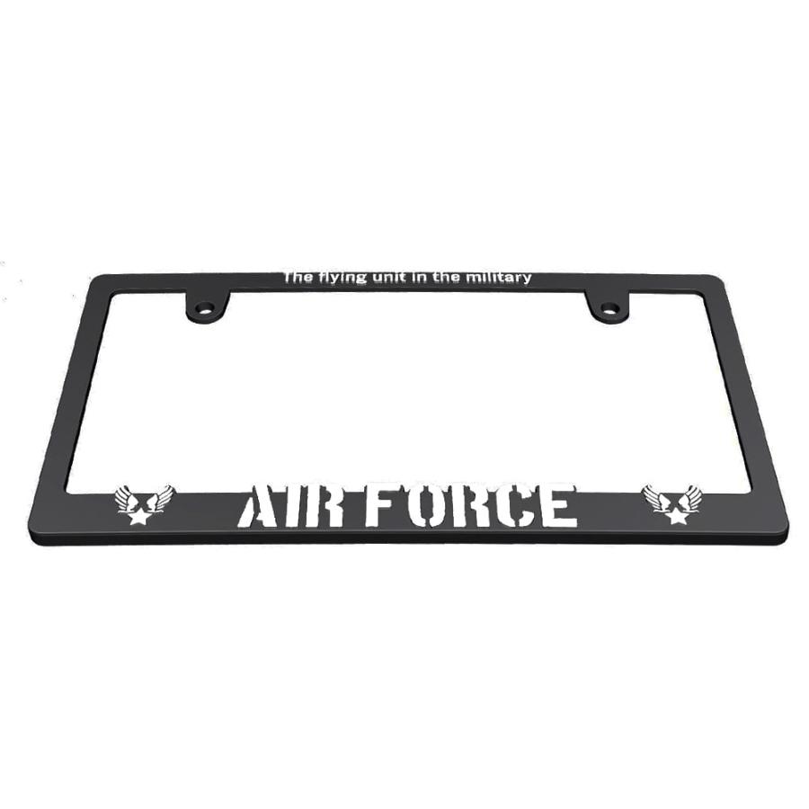 新法規対応品】AIR FORCE 立体 ナンバーフレーム 3D ブラック 艶消し