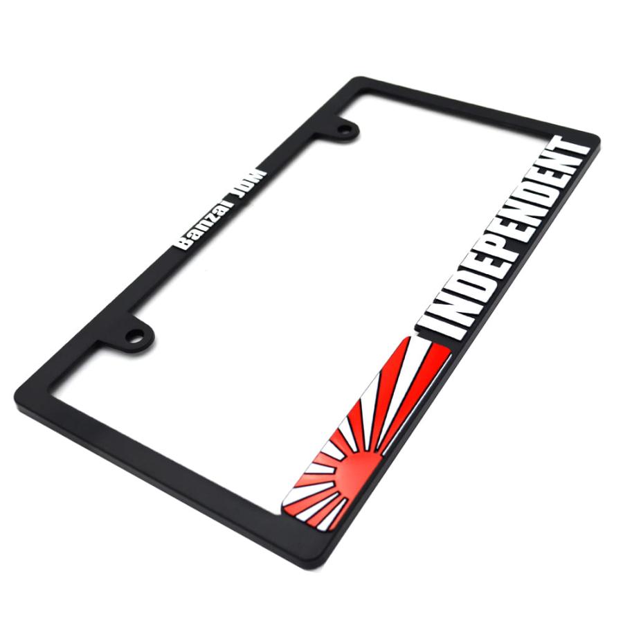 新法規対応品】INDEPENDENT RAISED 3D 立体 ナンバーフレーム 普通車