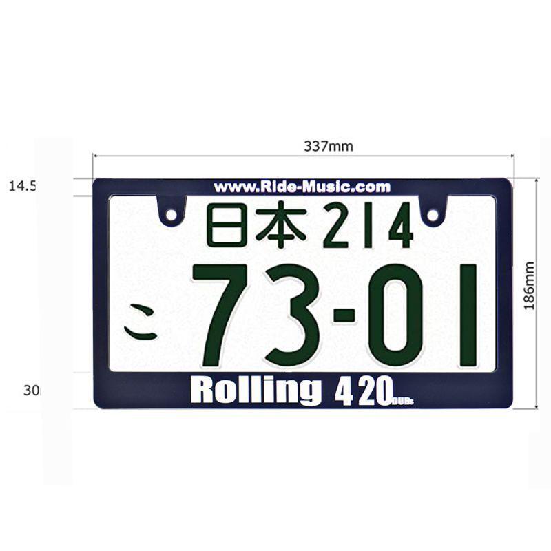 新法規対応品】 ROLLING 420 ナンバーフレーム 艶消しブラック