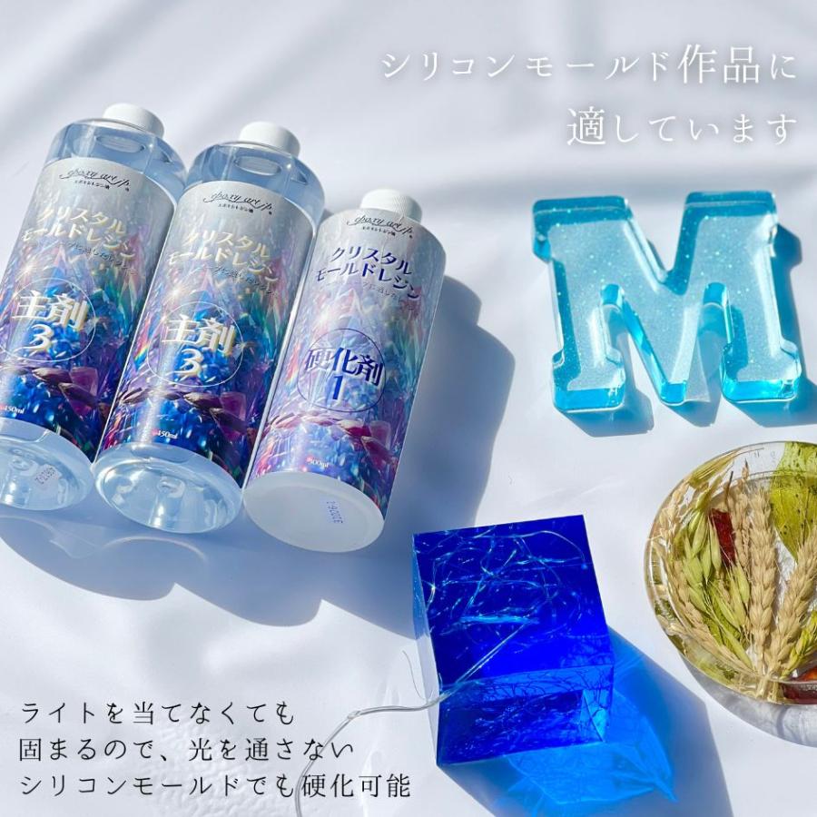 クリスタルモールドレジン400g ノンVOC 泡抜け良好 臭いの少ない 高