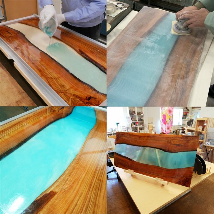 ウッドレジン ナチュラル 12kg リバーテーブル ウッドリバー 用 臭いの