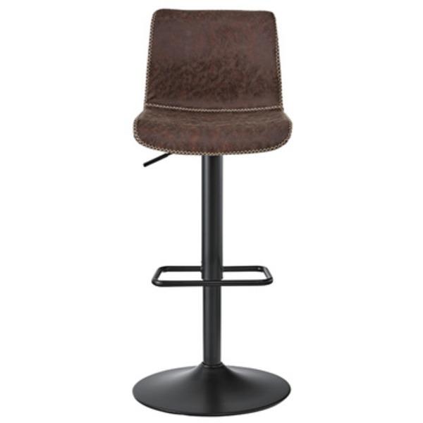 【TS】カウンターチェア ハイチェア 幅43cm ブラウン 2脚セット スチール ソフトレザー リビング ダイニング 店舗 飲食店