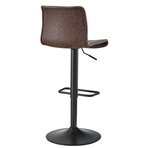 【TS】カウンターチェア ハイチェア 幅43cm ブラウン 2脚セット スチール ソフトレザー リビング ダイニング 店舗 飲食店