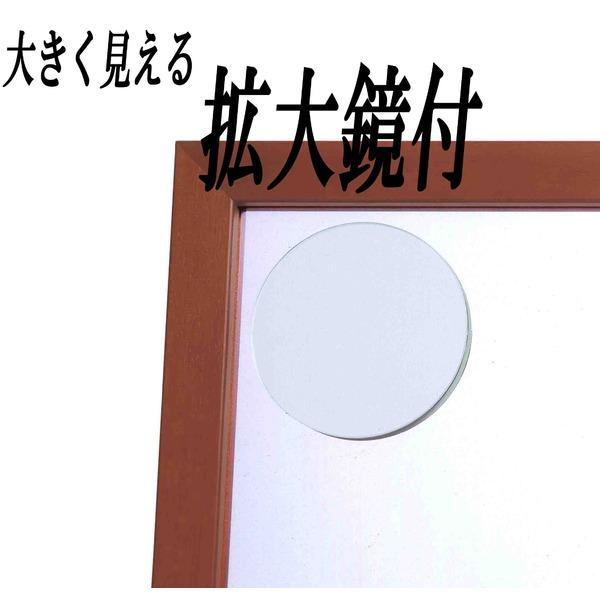 【TS】5倍拡大鏡付 姿見 スタンドミラー 4尺 スタンド付 ブラウン 鏡 ミラー 全身姿見の画像