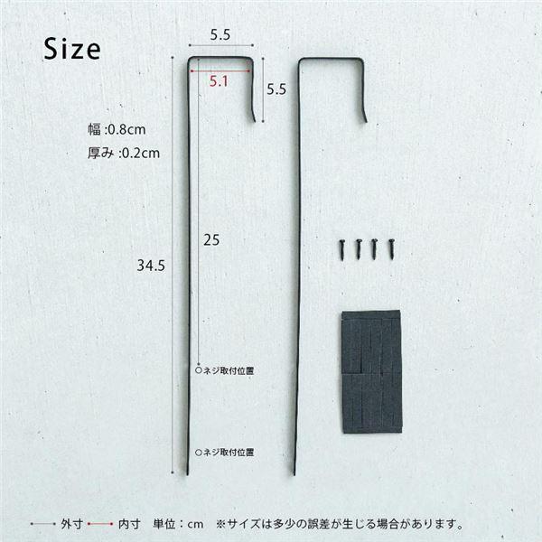 【TS】〔10個セット〕ドア掛けフック(ブラック/黒) アイアン DIY 省スペース ドアミラ ミラーフック 賃貸 ドアフック 業務用 NK-009 (ミラー別売り)の画像